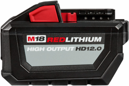 M18™ REDLITHIUM™ HIGH OUTPUT™ HD 12.0Ah Battery Pack, 18V, 3.4 lbs