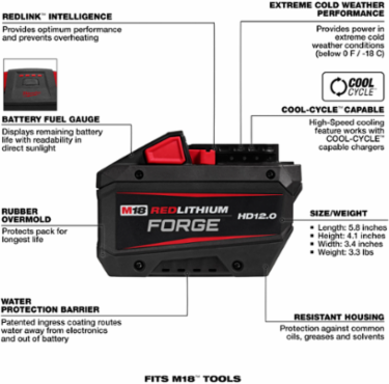 M18™ REDLITHIUM™ FORGE™ HD12.0 Battery Pack
