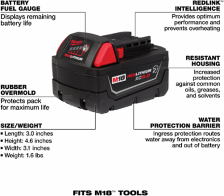 M18™ REDLITHIUM™ XC5.0 Resistant Battery