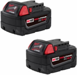 M18 REDLITHIUM XC 5.0Ah Rechargeable Battery Pack (2 Pack)