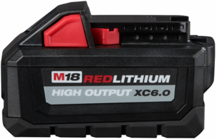 M18 REDLITHIUM HIGH OUTPUT XC 6.0Ah Battery Pack, 2.3 lbs, 18V
