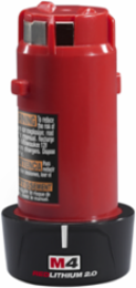 M4TM 2.0Ah REDLITHIUMTM Battery Pack, 4V, 0.18 lbs Weight, Compatible with M4 Tools