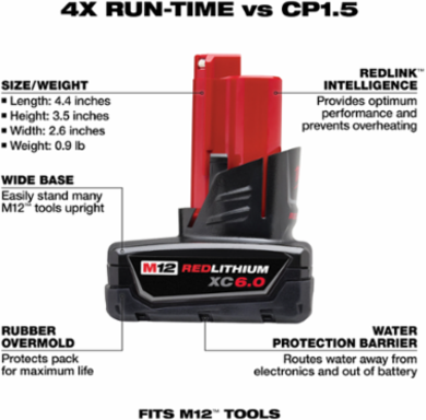 M12™ REDLITHIUM™ XC6.0 Battery
