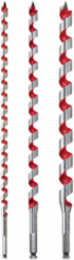 Ship Auger Bit Set - 3 PC 1/2" to 1" Diameter, 18 Inch Length, High Speed Steel