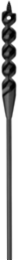 1/2 Inch x 72 Inch Flexible Cable Auger Bit, High Speed Steel, 2 Flutes