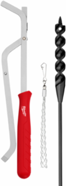 3PC 9/16" x 54" Flexible Cable Auger Bit Set with Placement Tool and Wire Puller