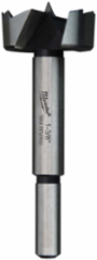 35 MM Forstner Bit, 7 Inch Length, Bi-Metal, Round Shank, Clean Cuts