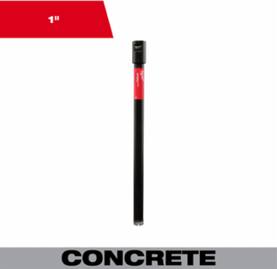1 Inch Diamond Ultra Wet Core Bit, 13 Inch Drilling Depth, Diamond Coated