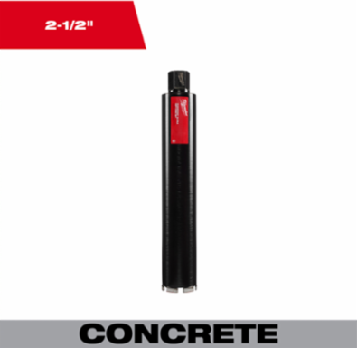 2-1/2 Inch Diamond Ultra Wet Core Bit, 16 Inch Depth, 1055 RPM
