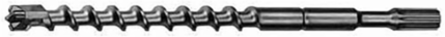 Spline Bit 4-Cutter 1-1/8 Inch x 22 Inch, 17 Inch Drilling Depth, Carbide Tipped