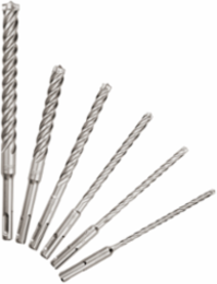 6 PC SDS-Plus MX4TM Masonry Bit Set, Carbide Tipped, 3/16" to 5/8" Sizes