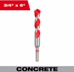 Carbide Hammer Drill Bit 3/4 Inch x 4 Inch x 6 Inch with POWER TIP™