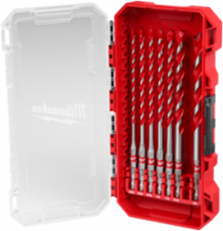 SHOCKWAVE Carbide Hammer Drill Bit Set, 7 Pieces, 4 Inch Depth