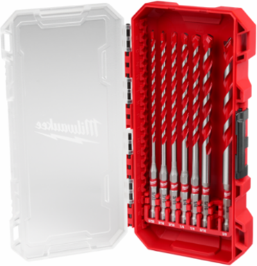SHOCKWAVE Impact Duty Carbide Hammer Drill Bit Set, 7 Pieces, 1/8" to 1/2" Sizes