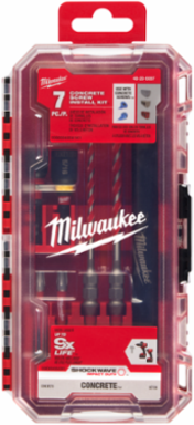 SHOCKWAVE Impact Duty 7PC Hammer Drill Bit Set, Carbide Tipped, 5/32" to 1/2" Sizes