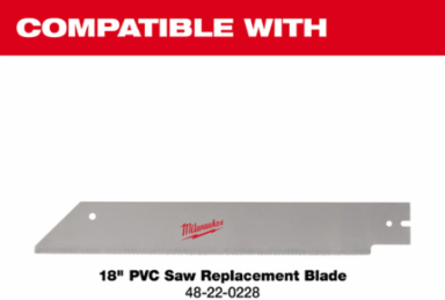 18 Inch PVC/ABS Saw with Tool-Free Blade Change and Metal Core Body