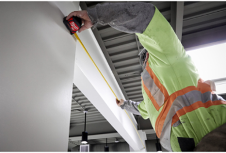 26 Ft Wide Blade Tape Measure, Nylon Bond Protection, 14 Ft Standout