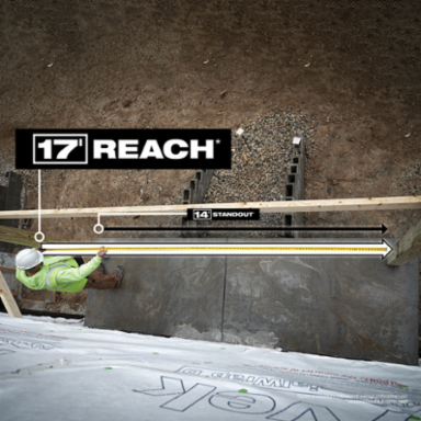 26 Ft Wide Blade Tape Measure, Nylon Bond Protection, 14 Ft Standout
