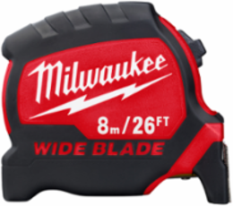 26 Ft Wide Blade Tape Measure, Nylon Bond Protection, 14 Ft Standout