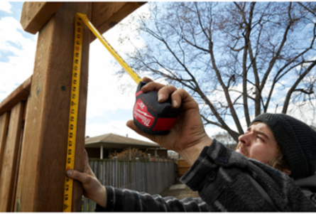 30 Ft Wide Blade Tape Measure, 14 Inch Standout, 2.4 Inch Width