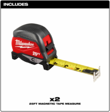 25ft Magnetic Tape Measure 2-Pack