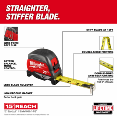 25ft Magnetic Tape Measure 2-Pack