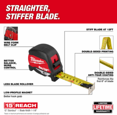 8m/26ft Magnetic Tape Measure