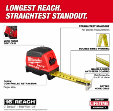 5m/16ft Wide Blade Tape Measure