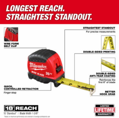 35ft Wide Blade Tape Measure