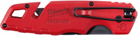 FASTBACK Folding Utility Knife, 6.87 Inch Overall Length, Metal Body, Quick Change Blade