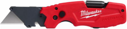 FASTBACK 6-in-1 Folding Utility Knife with 2.4 Inch Blade, Red