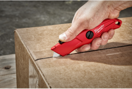 Self-Retracting Utility Knife with Metal Body, 1.25 Inch Blade Length