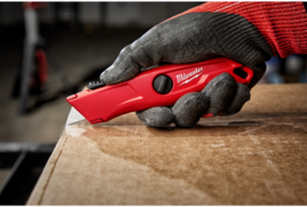 Self-Retracting Utility Knife with Metal Body, 1.25 Inch Blade Length