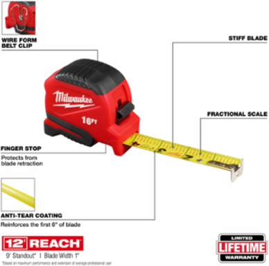 16ft Compact Tape Measure