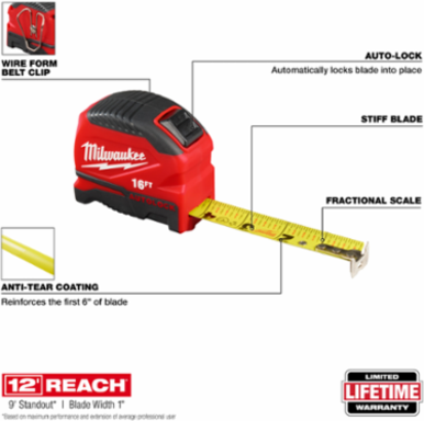 16ft Auto-Lock Tape Measure