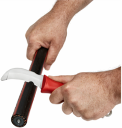 Lineman’s Blunt Tip Hawkbill Knife, 3.25 Inch Stainless Steel Blade