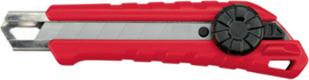 18 mm Snap-Off Knife with Micro Carbide Blade, Lockable Design, Overmold Handle