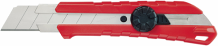 25 mm Snap-Off Knife with Micro Carbide Blade, 7 Positions, Rubber Handle