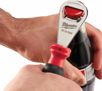 Heavy Duty Bottle Opener with Wire Stripper Up to 12ga, 6-5/8 Inch Length
