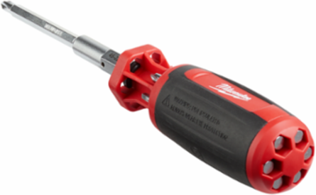 9-In-1 Square Drive Multi-Bit Driver 9 Inch Length, Chrome Plated Bits, 10 Pieces