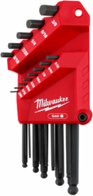 13-Piece SAE Ball End L-Key Set, Includes Sizes 0.050" to 3/8"
