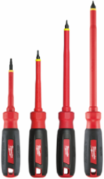 4-Piece 1000V Insulated Screwdriver Set, 12 Inch Length, Polycarbonate Handle