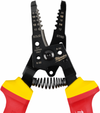 1000V Insulated Wire Stripper & Cutter, Stripping 10-20 AWG, Bolt Cutter