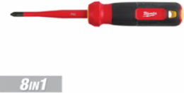 8-in-1 1000V Insulated Slim Tip Multi-Bit Screwdriver, 12.68 Inch Length