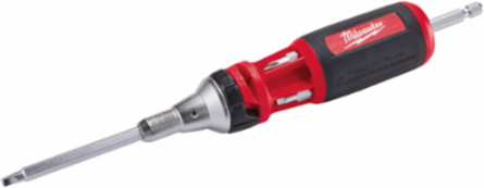 10-in-1 Ratcheting Multi Bit Driver with 3-1/2 Inch Bits and Rubber Handle