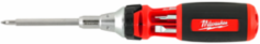 10-in-1 Ratcheting Multi Bit Driver with 3-1/2 Inch Bits and Rubber Handle