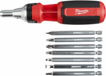 9-Inch Ratcheting Multi-Bit Driver with 10 Bits and Hex Drive