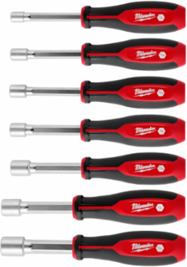 7pc SAE HollowCore™ Nut Driver Set, Includes 1/4" to 9/16" Sizes, Forged Steel Shanks