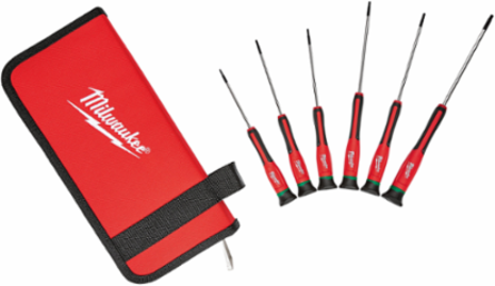 6-Piece Torx Precision Screwdriver Set with Chrome Finish and Case