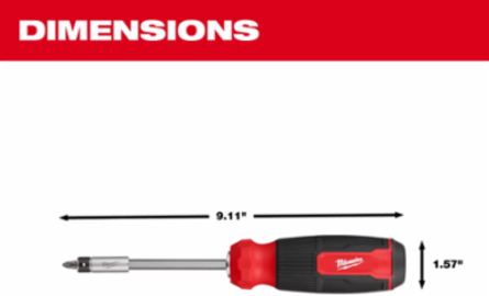 27-in-1 Multi-Bit Screwdriver with 1/4 Inch Hex Shank and 15 Bits